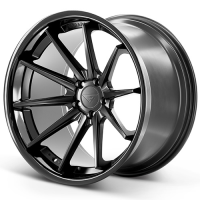 Ferrada FR4 Wheels Matte black with gloss black lip 2005-2024 Mustang GT/V6/EcoBoost + Brembo 